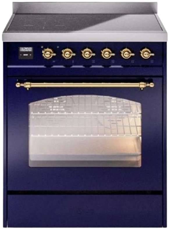 Ilve® Nostalgie II Series 30" Blue Pro Style Induction Range-0
