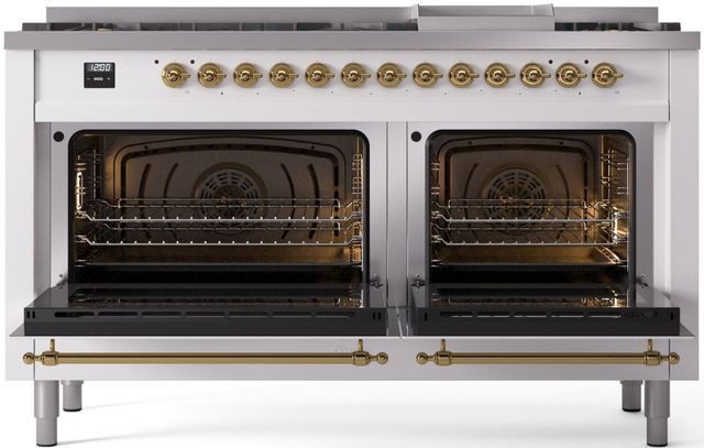 Ilve® Nostalgie II Series 60" Custom RAL Color Pro Style Dual Fuel Range-2