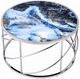 ACME Furniture Lyda Blue Coffee Table with Chrome Base-3