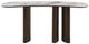 ACME Furniture Hanale Natural Marble Top Console Table with Brown Legs-3