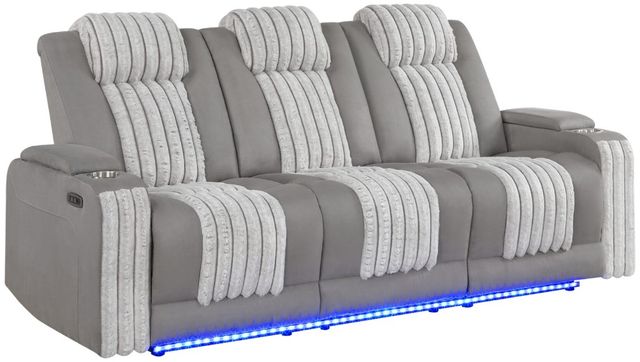 Global Furniture USA U8000 Corduroy Power Recliner Sofa with Reading Light-0