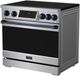 Thor Kitchen® Gordon Ramsay Collection 36" Stainless Steel Pro Style Induction Range with Tilt Panel Touch Control and Blue Trim-3