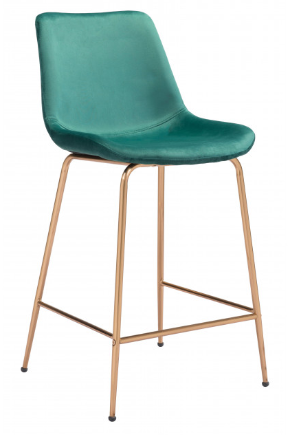 Zuo® Modern Tony Green/Gold Counter Chair-0