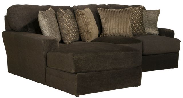 Jackson Furniture Mammoth 2-Piece Chocolate Left-Arm Facing Loveseat Sectional and Chaise