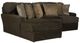 Jackson Furniture Mammoth 2-Piece Chocolate Left-Arm Facing Loveseat Sectional and Chaise-0