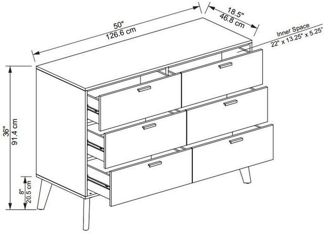 Linon Hudson Brown Dresser-1
