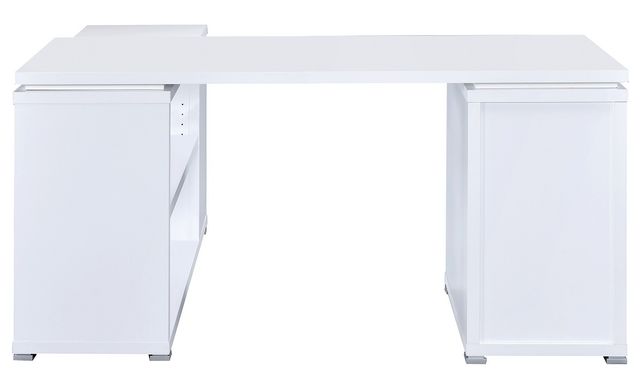 Coaster® Yvette White L-Shape Office Desk-2