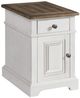 Intercon Drake French Oak 22" Chairside Table with Rustic Gray Base-0