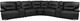 Parker House® Spartacus 7-Piece Black Modular Power Reclining Sectional with Power Adjustable Headrests-0