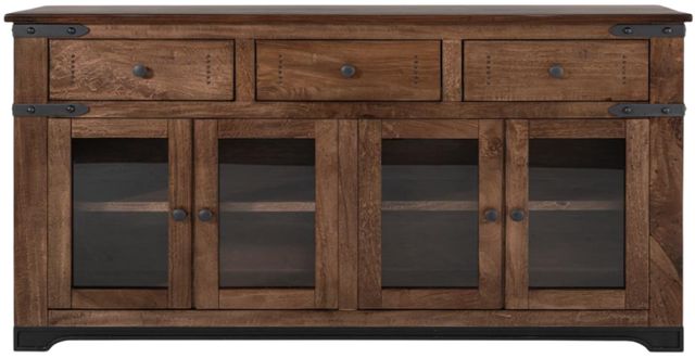 International Furniture Direct Parota Brown Console-3