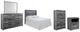 Signature Design by Ashley® Baystorm 5-Piece Gray Full Panel Headboard Storage Set-0