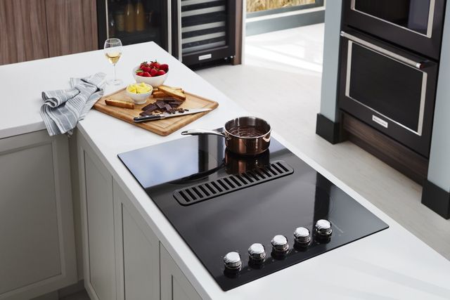 KitchenAid® 30" Black Electric Downdraft Cooktop-9