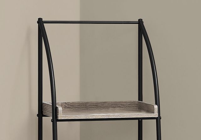 Monarch Specialties Inc. 48"H Drak Taupe with Black Metal Bookcase-1