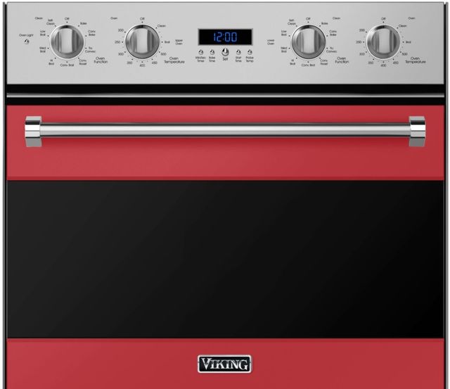 Viking® 3 Series 30" San Marzano Red Double Electric Wall Oven-2