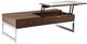 Armen Living Faye Walnut Lift-Top Coffee Table with Stainless Steel Base-3