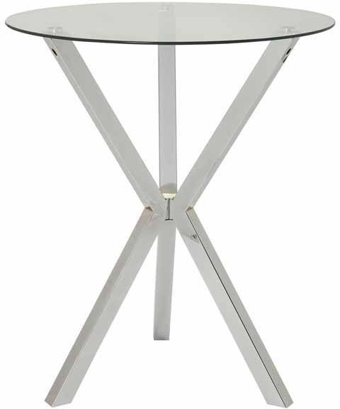 Coaster® Denali Glass Top Bar Table with Chrome Base-0
