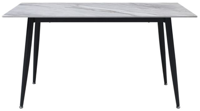 Homelegance® Salerno Gray Top Dining Table with Black Base-1