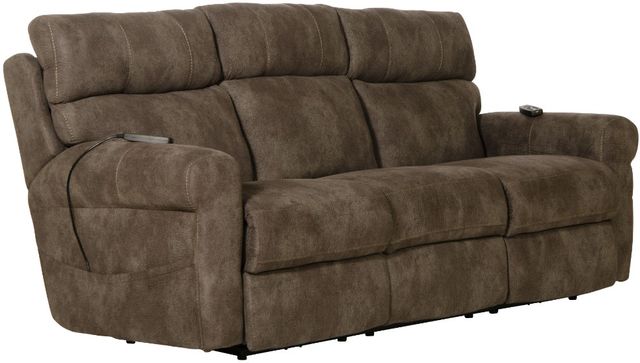 Catnapper® Tranquility Pewter Power Lay Flat Reclining Sofa-0
