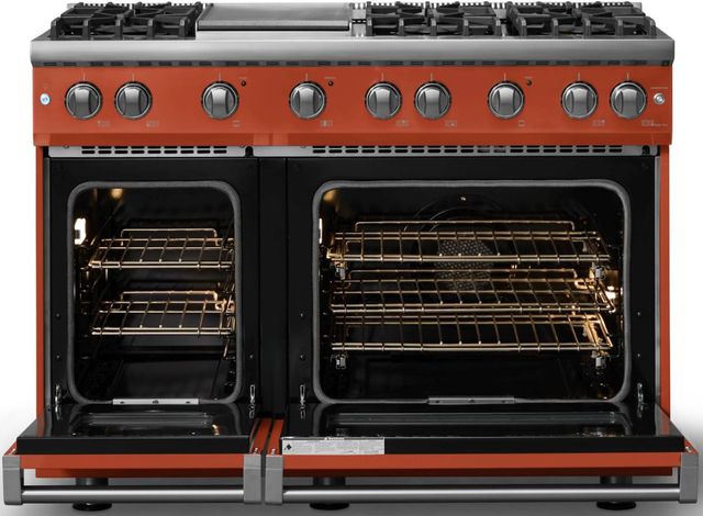 Viking® 5 Series 48" Spiced Cider Pro Style Gas (NG) Range with Polished Chrome Trim-1