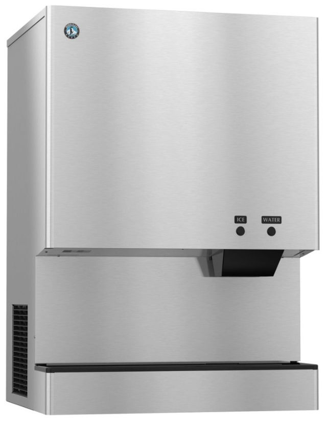 Hoshizaki OptiServe™ 34" 708 lb. Stainless Steel Air-Cooled Icemaker and Touchless Water Dispenser with Built In Storage Bin -0