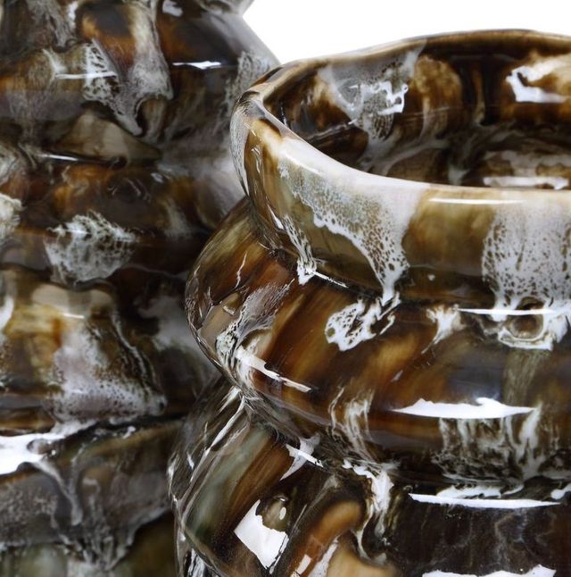 Uttermost® Cuoco 2-Piece Glazed Brown Vases-3