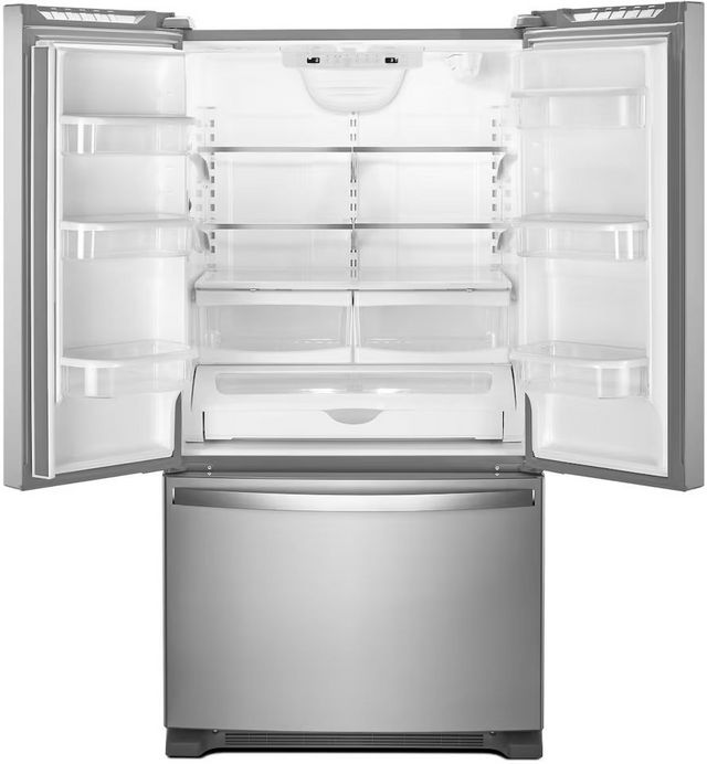 Whirlpool® 33 in. 22.1 Cu. Ft. Fingerprint Resistant Stainless Steel Freestanding French Door Refrigerator-2