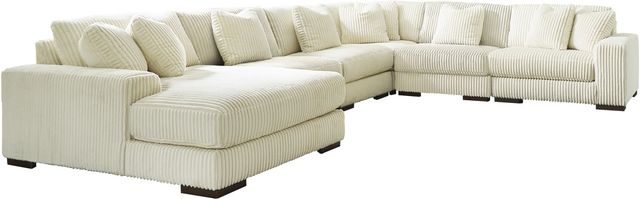 Signature Design by Ashley® Lindyn 6-Piece Ivory U-Shaped Sectional and Chaise