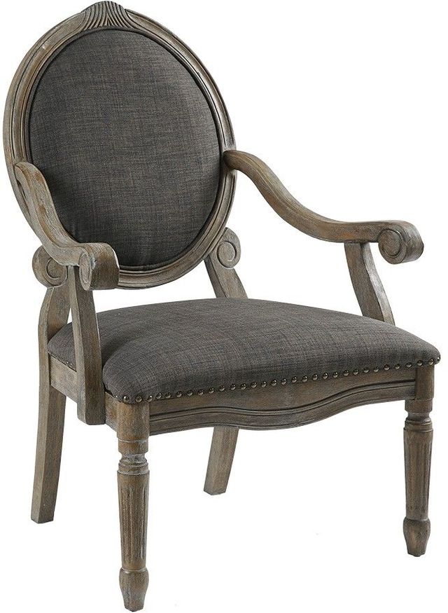 Olliix by Madison Park Grey Brentwood Exposed Wood Arm Chair-1