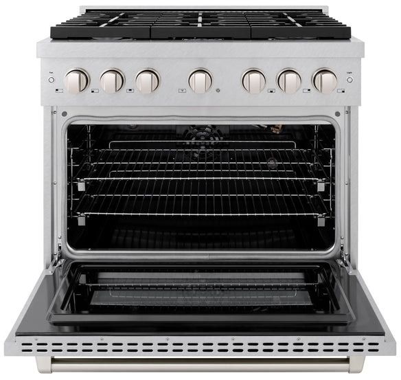 ZLINE 36" Satin Stainless Steel Pro Style Gas Range-1