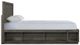 Elements International Elation Gray King Storage Bed with Cubbies-2
