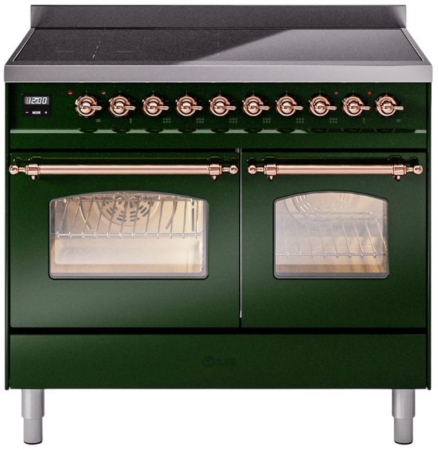 Ilve® Nostalgie II Series 40" Emerald Green Pro Style Induction Range-0
