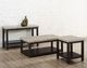 Elements International Kansas Espresso 3-Piece Beige/Espresso Occasional Table Set-5