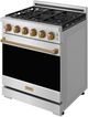 Thor Kitchen Gordon Ramsay Collection 30" Stainless Steel Pro Style Gas Range with Precision Knob Control and Bronze Trim-3
