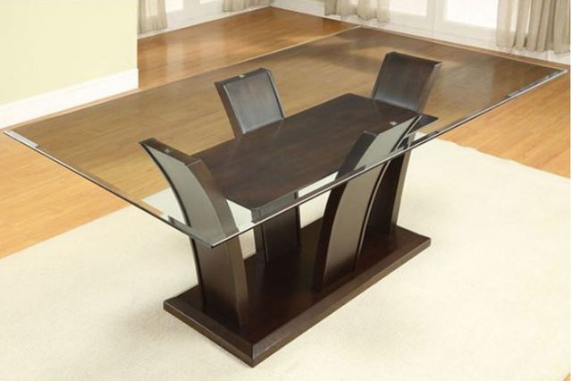 Furniture of America® Manhattan 7-Piece Brown Cherry/White Dining Set-2