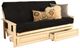Kodiak Furniture Monterey Suede Black/Antique White Full Storage Futon with Mattress-0