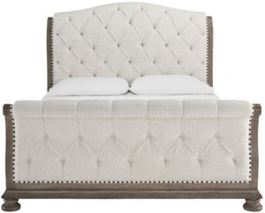 Signature Design by Ashley® Ardenfield Beige/Light Brown Queen Upholstered Sleigh Bed