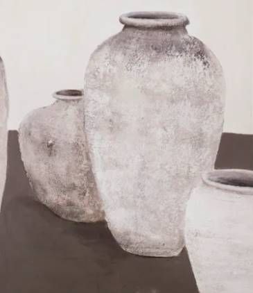 StyleCraft Ceramics II Gray/Off-White Wall Art-1