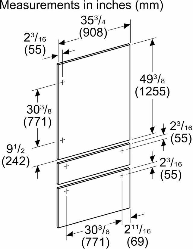 Thermador® 36" Stainless Steel Right Hinge Door Panel Kit -2