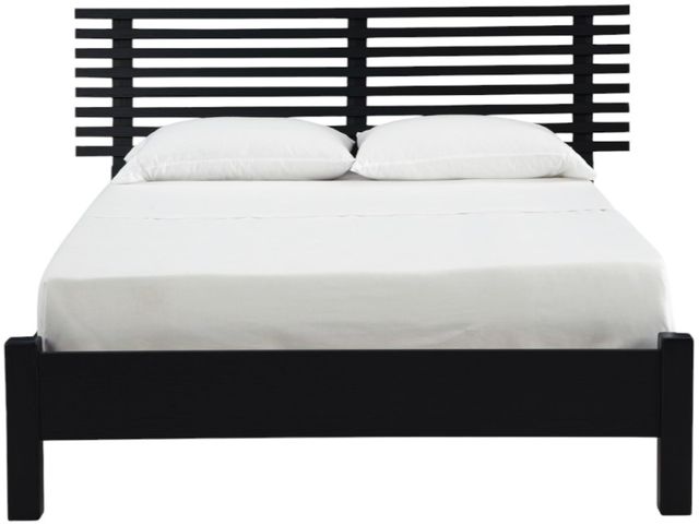 Signature Design by Ashley® Danziar Matte Black Full Slat Panel Bed-1
