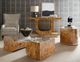 Hooker® Furniture Melange Burlesque Glass Top Coffee Table with Warm Gold Base-1