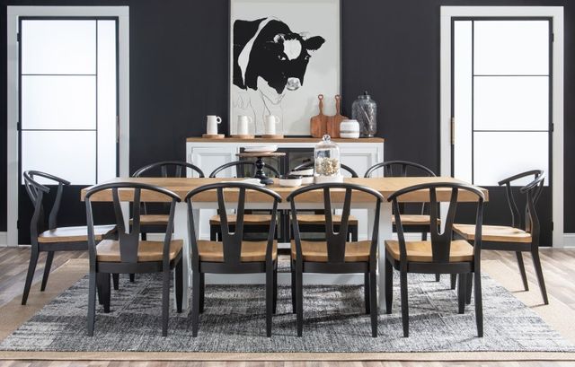 Legacy Classic Franklin Harvest Oak Dining Table with Natural White Base-1