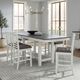 Liberty Furniture Brook Bay 7-Piece Carbon Gray/Textured White Trestle Dining Set-1