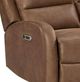 Elements International Avanti Whiskers PU Brown Power Reclining Sofa with Power Head Recliner-1