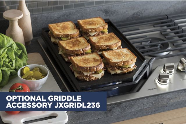 GE® Black 36" Cast Iron Griddle-4