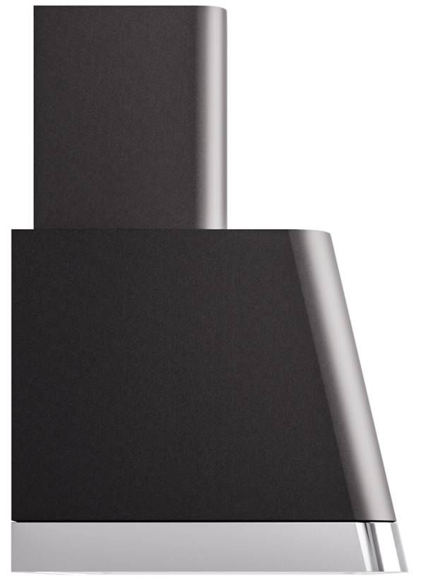 Ilve® Panoramagic 36" Matte Black Wall Mounted Range Hood with Silver Trim-2