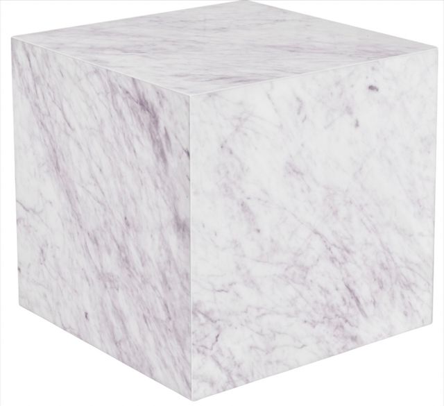 Meridian Furniture Bolzano White Marble End Table-0