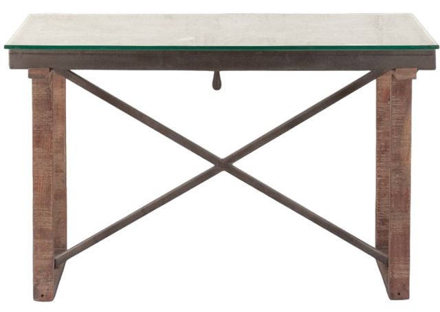 Home Trends & Design Steampunk Antique/Gray Septarian Desk-0