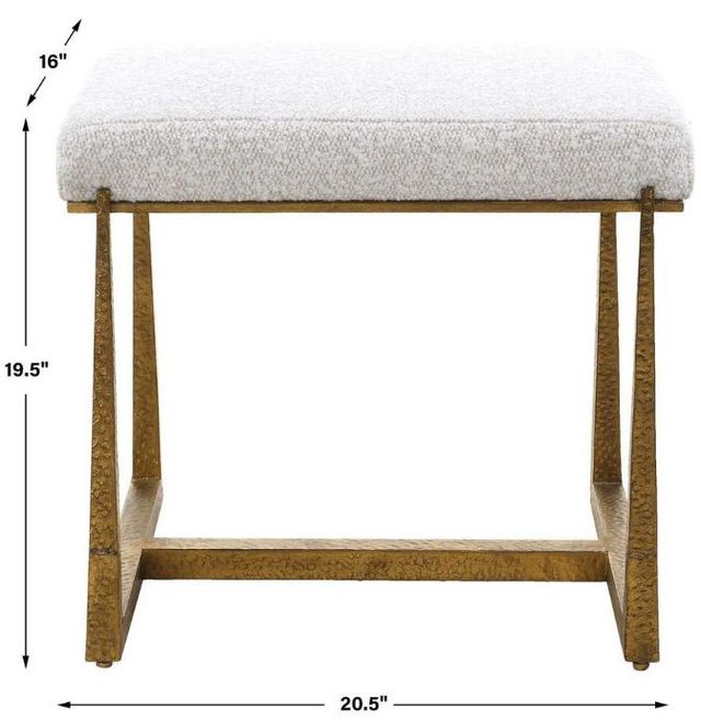 Uttermost® Midas Antique Gold Small Bench-3