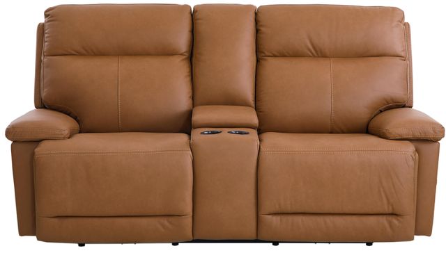 Bassett® Furniture Club Level Fletcher Antelope Power Reclining Loveseat with Console-2