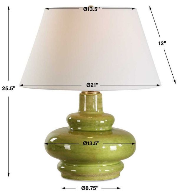Uttermost® Penny Moss Green/White Table Lamp-3